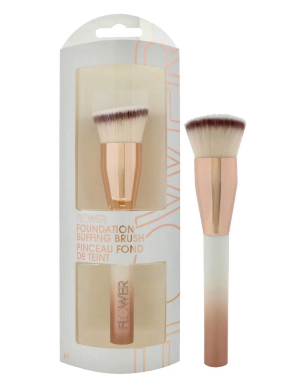 FLOWER Rose Gold Ombre Foundation Buffing Brush (B1)